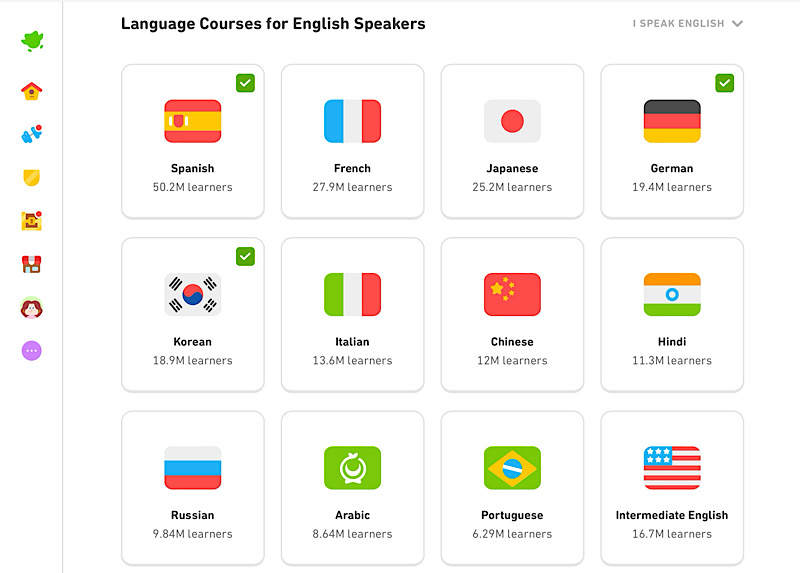 talkREAl-Blog-Duolingo-Test-Kurswahl2 Some of the available language Courses