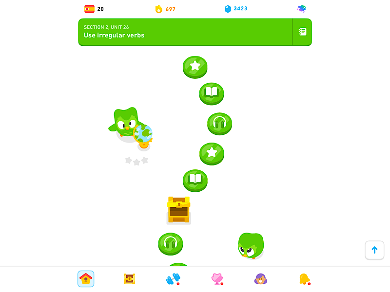 talkREAl-Blog-Duolingo-Test-Startseite The study path in the app