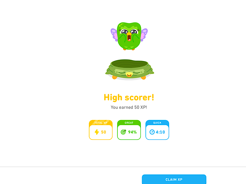 talkREAl-Blog-Duolingo-Test-Motivation Status after completing a lesson