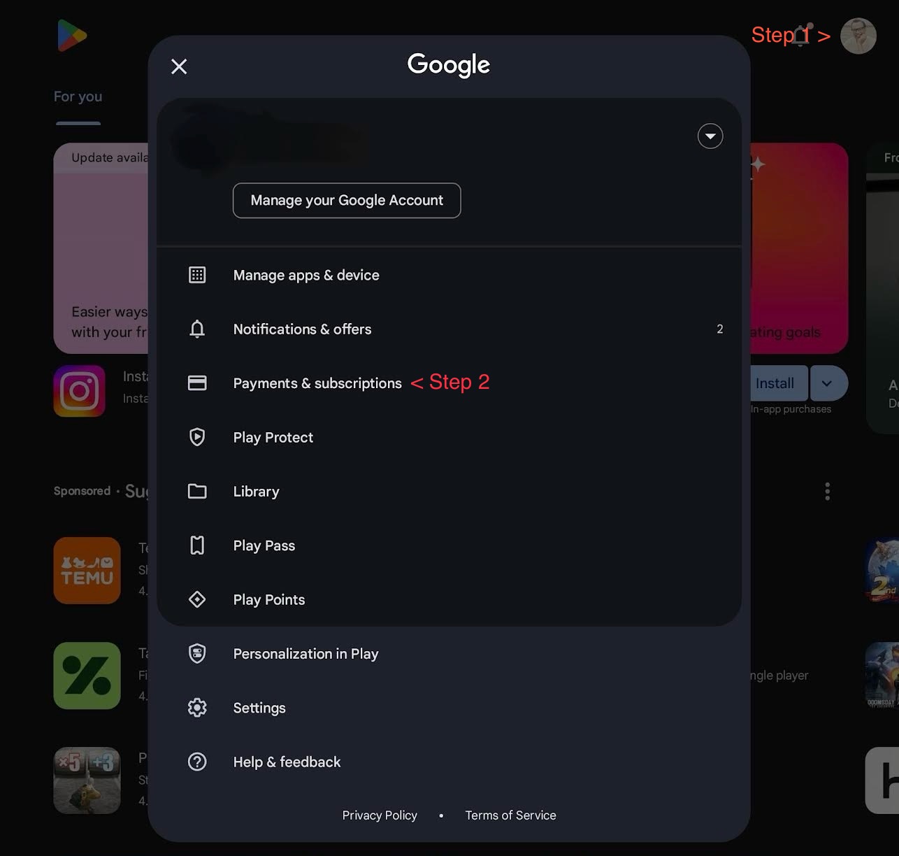 Google PlayStore Cancellation