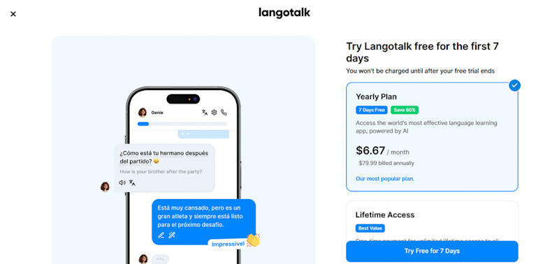 Langotalk Pricing Pt. 1