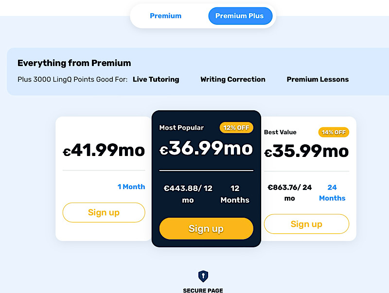 LingQ Costs 2