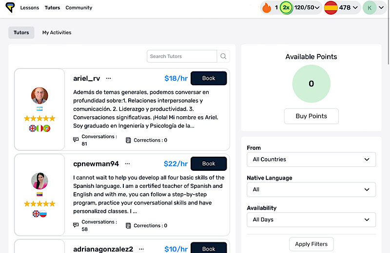 LingQ book a tutor