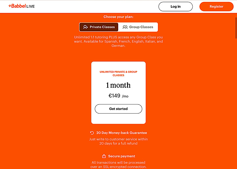 Babbel Live Individual Prices