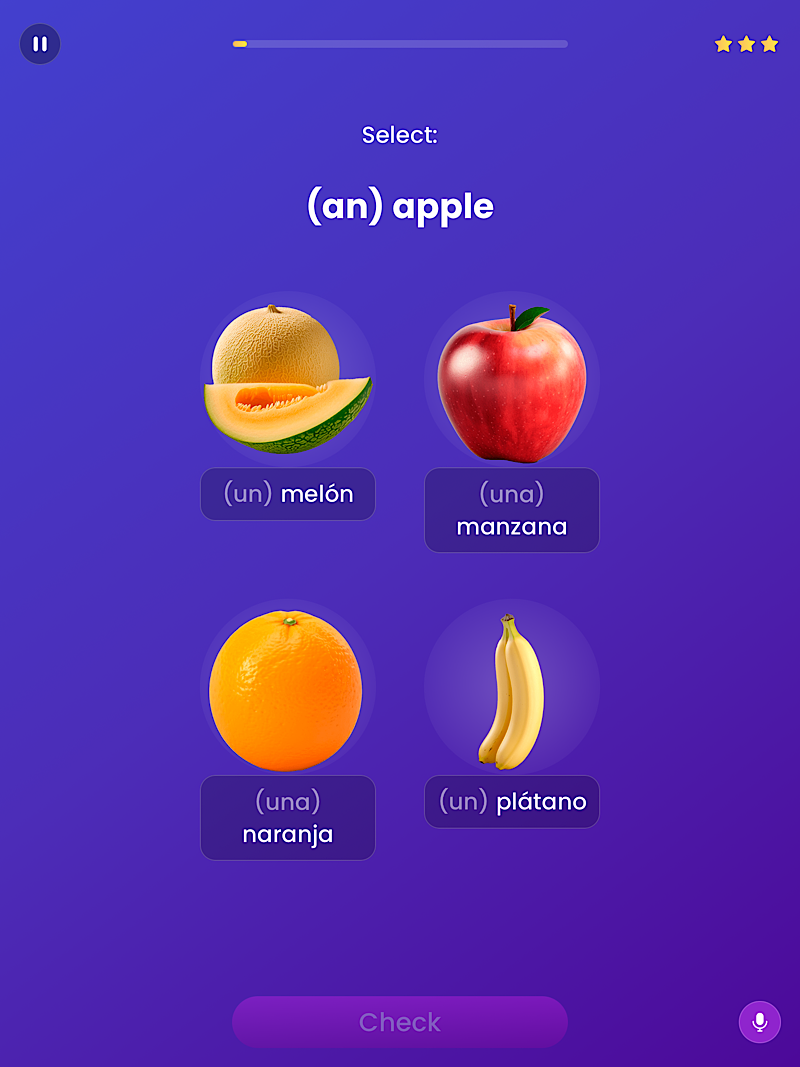 Mondly Lesson Example