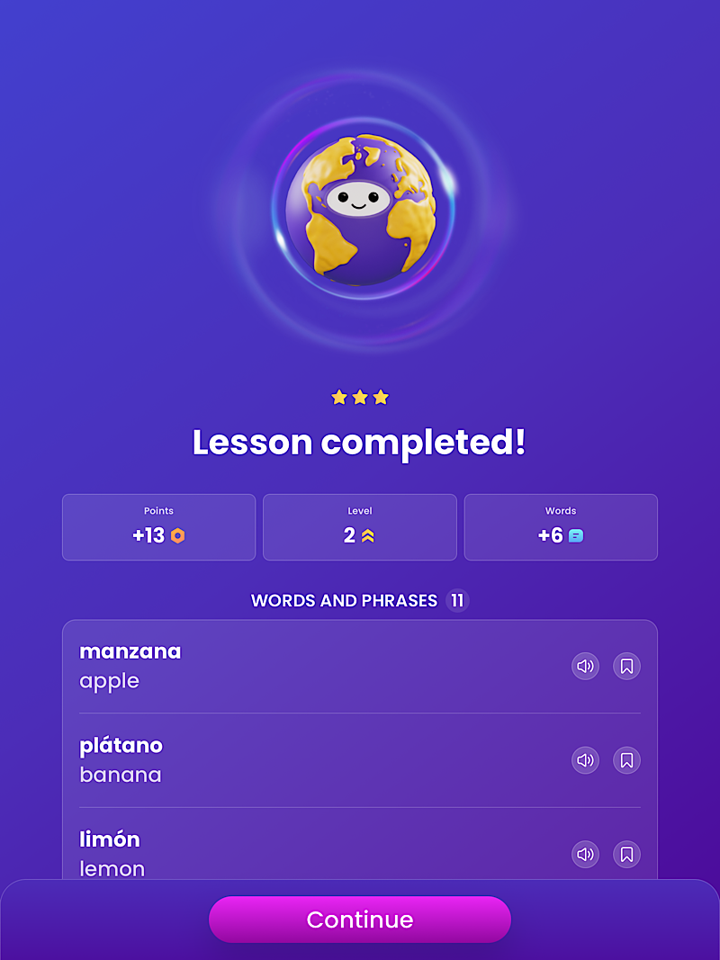 Mondly Lesson Complete