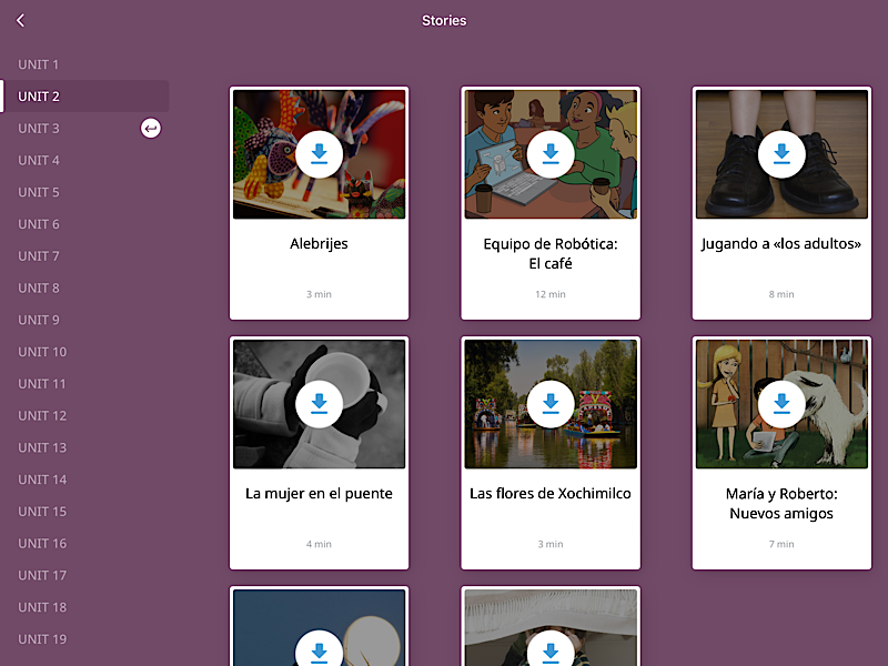Story Overview in Rosetta Stone