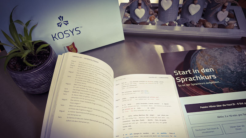 Blick ins Lehrbuch des Sprachkurses von KOSYS