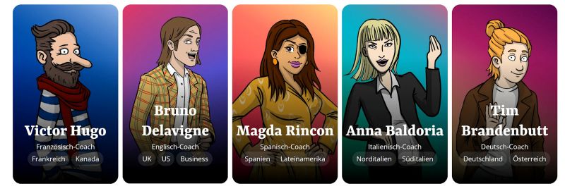 Die verschiedenen Coaches der Aimigo Coach App