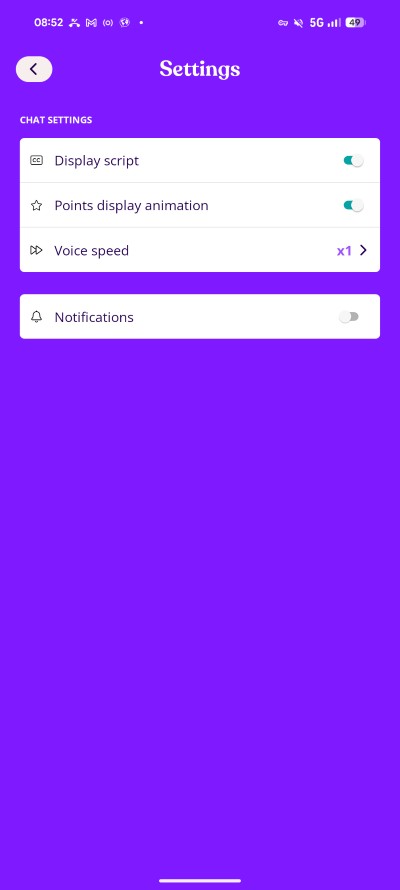Aimigo Coach Einstellungen in der App