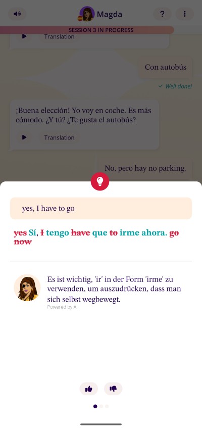 Der Aimigo Coach Magda ist verwirrt von den verschiedenen Sprachen